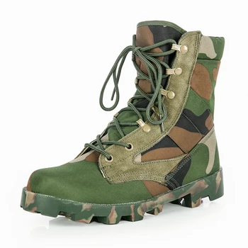 Táticas Militares Botas Homens de Combate Ankle Boots Verde Camuflagem na Selva de Caminhada de Caça Sapatos de Trabalho de Homens Sapatos Botas Militares