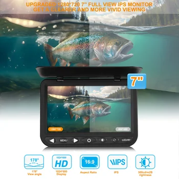 2023 Newest1080P HD 10000mAh câmera subaquática para o inverno a pesca no gelo com LED&luz Infravermelha, pesca câmara